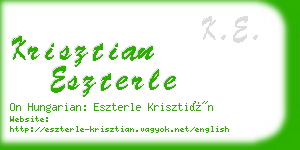 krisztian eszterle business card